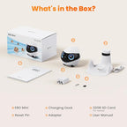 Enabot EBO Mini Pet Camera Robot: 2K FamilyBot Mobile Home Companion | Whole-Home Mobility, Remote App Control, Two-Way Talk, Night Vision, Auto-Recharge, Local Storage, Long Distance Gift