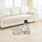 Smiry Waterproof Dog Bed Cover, Reversible Pet Blanket for Sofa Couch | Soft Washable Dog Blanket, Leakproof Couch Cover for Dogs Cats & Furniture Protection, 40x70, Beige/Beige
