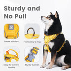 Pawaii No Pull Dog Harness with Pet ID Tag, Reflective Vest | Built for safer walks with a QR Pet ID Tag, front no pull clip, reflective trim, control handle and breathable mesh lining