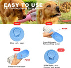 Dog Water Bottle with Food Container, Portable Pet Dog Water Dispenser for Outdoor Walking,Hiking,Travel,Puppy Essentials,Puppy Supplies,Replaceable Waste Bags