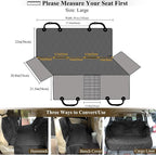 VIVAGLORY Dog Seat Cover Dog Hammock, Large, Black | Seat Cover for Car Suv & Truck, Back Backseat Split Hair Resistant Protector for Pet