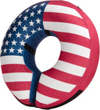 BENCMATE Inflatable Dog Cone Collar Alternative, Soft Dog Cone for Small Medium Large Dogs and Cats, Neck Recovery ECollar Donut Collar After Surgery (Medium, Flag)