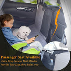 VIVAGLORY Dog Seat Cover Dog Hammock, Large, Heather Black | Seat Cover for Car Suv & Truck, Back Backseat Split Hair Resistant Protector for Pet