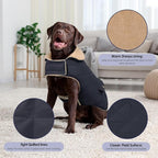 Large Dog Winter Jacket, Pet Warm Windproof Coat Dogs Cold Weather Coats Snow Jacket Pets Clothes, Golden Retriever, Labrador Retriever, Husky, NavyBlue L