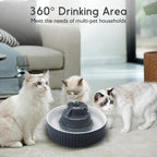 Lawfery Ceramic Cat Water Fountain, 2.1L/71oz Cupcake Pet Fountain | 3 Carbon Filters, 2 Quiet Pumps, Heavy Ceramic Body, and 360° Drinking Area, Drinking Bowl for Indoor Cats and Small Dogs