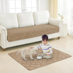 Smiry Waterproof Dog Bed Cover, Reversible Pet Blanket for Sofa Couch | Soft Washable Dog Blanket, Leakproof Couch Cover for Dogs Cats & Furniture Protection, 52x82, Camel/Camel