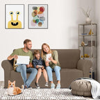MAXIJIN Couch Covers for 3 Cushion Couch Sofa 1-Piece Stretch Sofa Cover Slipcover Furniture Protector with Elastic Bottom for Kids,Dogs (Large, Diamond Pattern Brown)