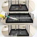PJYuCien Square Playpen Bottom Pad for 24'' Width 8 Panel Pen, Black | Protect Floor, Easy to Move and Clean, Perfect for Puppy, Duck, and Other Small Animals, Hook Connect