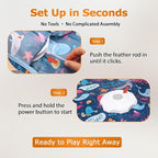Interactive Cat Toy, Cat Toys Interactive with Touch Activation, Interactive Cat Toys for Indoor Cats with Moving Feather & Mouse Sounds, Cat Toys for Bored Indoor Adult Cats