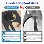 Raised Dog Bowl Stand for Small Sized Breed, Feeding Station with 21 oz 2 Stainless Steel Bowls & Licking Plate,Dog Food Bowl Black
