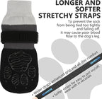 EXPAWLORER Non-Slip Dog Socks for Hardwood Floors to Prevent Licking, Dog Shoes for Hot Pavement Quick Walking, Dog Booties Boots & Paw Protectors with Grippers for Small Medium Large Senior Dogs L