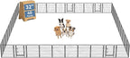 DUMOS Dog Playpen Indoor, Metal 32 Inch 40 Panels Foldable Pet Fence with Door, Outdoor Small Medium Large Dog Puppy Portable Exercise Play Pen for RV Camping, Trips, Play Yard