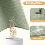 Silicone Cat Litter Mat for Litter Box 40”x40” Large Cat Mat, Green | Waterproof, Non-Slip, Leak-Proof Rug Mat with Lip, Easy to Clean, Extra Large Litter Catcher Mat for Floor