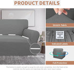 Easy-Going 100% Waterproof Oversized Chair Couch Cover, Stretch Sofa Cover | Dual Waterproof Sofa Slipcover, Leakproof Furniture Protector Against Stain Spill from Kids, Pets, Dog, Grey