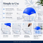 Sirena Twister Air Purifier (Blue) - Water Filter Air Washer For Home and Office - Essential Oil Aroma Diffuser With LED Night light - Small Air Cleaner For Smoke and Pets