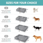 COZY KISS Orthopedic Dog Bed for Extra Large Dog 44x32 inch, XL Faux Fur Pet Sofa, Bolster Foam Bed with Sides, Non-Slip and Egg-Crate Big Dog Couch Bed with Washable Removable Cover, Grey