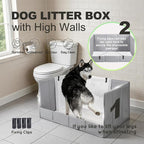 HQ4US 4LEGS Dog Litter Box Indoor High Walls, Puppy Pee Pad Holder Foldable | Dog Potty Tray, Extra Large Dog Toilet with Clip,No Assembly, Waterproof, Easy Clean, No Spill, Seamless, Portable for Travel