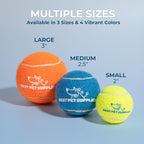 Best Pet Supplies Interactive Squeaky Dog Chew Toy, Ideal Dog Toys for Chewers, Small, Medium & Large Dogs, and Fetch Lovers - Tennis (Assorted Color), Small (Pack of 4)