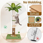 35" Tall Palm Tree Cat Scratching Post Vertical for Indoor Cats | Vertical Pole Post for Indoor Cat