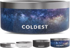 Coldest Dog Bowl - Anti Rust Metal, Non Slip, 3 Layers Insulated Stainless Steel Dog Bowls - Spill Proof & Heavy Duty - Water Bowl for Dogs, Cats & Pets, Dish Washer Safe (100 oz, Into The Beyond)