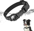 AirTag Dog Collar, IP68 Waterproof Integrated Air Tag Dog Collars with Reflective, Ultra-Durable, Comfortable Padded, Heavy Duty Dog Collars for Small Medium Large Dogs, M (12.6"-17.1"), Black