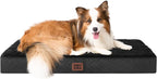 EHEYCIGA Orthopedic Dog Bed Large with Removable Washable Cover,Black,36x27 | Egg Crate Foam Support,Durable Oxford fabric,Non-Slip Bottom,Machine Washable,Soft Waterproof Plush Pet Bed Mat For Crate