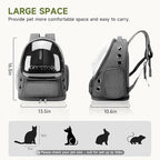 Cawypety Cat Backpack Carrier, Breathable Cat Carrier Large Space Bubble Pet Backpack for Kitty Small Dog up to 12lbs, Transparent & Foldable Pet Carrier for Travel Hiking | Breathable Mesh, Safety Leash, Sturdy, Transparent & Foldable Pet Carrier for ...