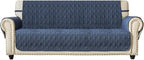 Ameritex Couch Sofa Slipcover 100% Waterproof Nonslip Quilted Furniture Protector Slipcover for Dogs, Children, Pets Sofa Slipcover Machine Washable (Blue, 78")