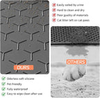 Bulkniu Silicone Cat Litter Mat, 28"X40", Raised Edge Waterproof, Dark Grey | Litter Trapping & Recycling, Easy to Clean, Non-Slip, Durable Safe & Odorless, Paw Friendly