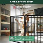 FXW Homeplus Indoor Dog Playpen with Divider Connectors, 32" H, 16 Panels | Calm Indoor Play Area, Two-Zone Layout, For Small & Medium Dogs, Patented