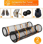 Cat Play Tunnel-for Indoor and Outdoor, Cat Play House, Cat Enclosures Easy to Connect with Two Zipper Doors,Product Size 67'' x 18'',2pcs /Set,Orange 2 Packs
