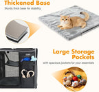Lekereise Extra Large Cat Carrier Soft Sided, 37" x 18" x 18", Large cat Travel Carrier for 2 Cats with Zipper Locks for Moving Across The Country, Foldable for Storage, Black