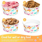 100 Pcs Disposable Dog Bowls 1.5 Cups Pets Disposable Feeding Bowls for Dogs and Cats Pets Paper Travel Cups for Small Medium Dogs Cats Puppy Kitten Dry or Wet Serving Food Water (Classic)