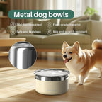 Gardner Pet Slow Water Bowl for Dogs – No Spill, Anti-Splash Floating Plate Design, Slows Drinking to Reduce Mess, Keeps Water Clean & Floors Dry, 3.8L(White)