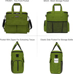 Modoker Weekend Dog Travel Bag Set with 2 Food Bags, 2 Bowls and Mat,Green | Dog Travel Accessories Organizer for Camping and Road Trips with Roomy Storage, Multiple Pockets and Water-Resistant Oxford
