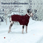 IECOii XXXL Dog Sweater,Warm Dog Sweaters for Extra Large Dogs Girl Boy,Stretchy & Cozy,Turtleneck Knitted Pullover for Pet Wear On Christmas,Easy On Doggy Sweatshirt for Labrador (Burgundy,3XL)