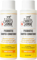 SKOUT'S HONOR Probiotic Dog Shampoo and Conditioner - HS, 16 oz, 2-Pack | Hydrating, Natural 2-in-1 for Itchy Skin, Microbiome-Friendly with Avocado Oil & Omega-3s, Paraben & Sulfate-Free