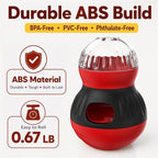 HCY&WLD Dog Interactive Puzzle Toys Adjustable Treat Dispensing Ball (Red) | Sturdy Material, Self-Righting Wobble Base, Indoor Enrichment, Slow Feeder, Smarter Play, Mental Stimulation, Boredom Buster