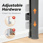 Retractable Baby Gate for Stairs and Doorways, 55" Wide x 33" Tall Mesh Dog Gate for Indoor & Outdoor Use, Safety Gate for Babies and Pets, Child Gates for Hallways, Hardware Mounted, Gray
