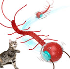 Saolife Interactive Cat Toys for Indoor Cats, Moving Cat Ball with Tail, Fast Rolling on Carpet, Chirping & Motion Activate