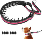 Mayerzon Martingale Collar No Pull for Small Medium Large Dogs | Pink, S | Reflective, Patented Anti Pulling Dog Collar for Walking Training, Buckle, Adjustable, Safe for Night Walks, 2.5mm Links