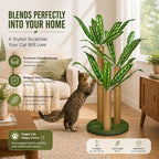 LEMONDA 31.5Inch Cat Scratching Post | Cat Scratcher Tree, Cat Scratching Posts,3 Scratching Poles,2 Interactive Dangling Balls, For Indoor Kitten & Adult Cats