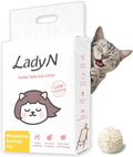 Lady N Cat Attract Tofu Cat Litter, Calming Pheromone Low-Track Pellet 9lb | Natural Attractant Formula, Litter Box Training Aid, Ideal for Multi-Cat Homes, Classic Pellet Shape