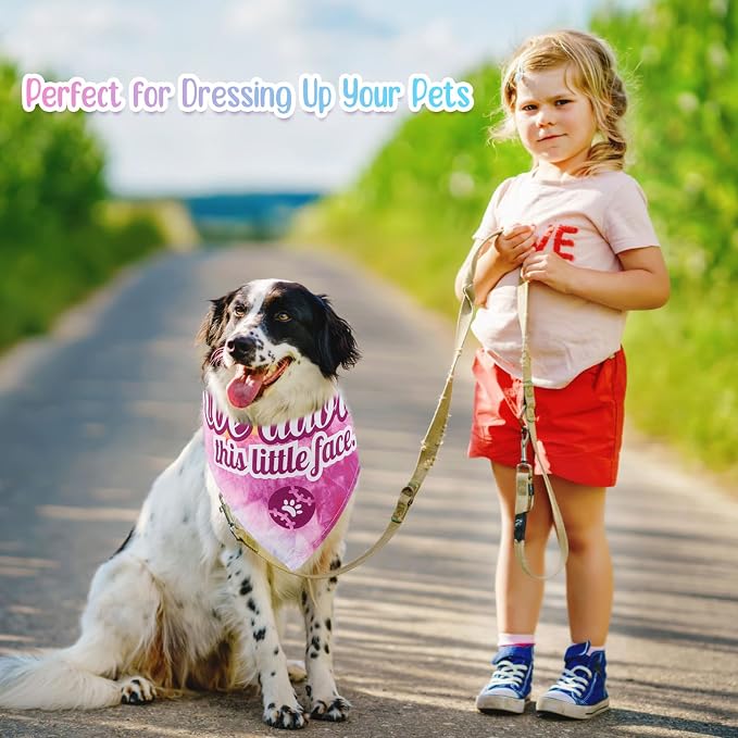 Sweetude 100 Pcs Tie Dye Dog Bandanas Bulk with Sayings Pet Triangle Scarf Bibs Washable Puppy Kerchief Adjustable Grooming Supplies for Small Medium Large Dog Cat Costume Accessories