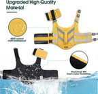 Kuoser Adjustable Life Jacket with Reflective Stripes, High Visibility Dog Vest - Ripstop Dog Lifesaver for Small, Medium, Large Dogs | Adjustable Pet Lifejackets, High Flotation Doggie Swimsuit with Rescue Handle for Small Medium Large Dogs