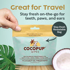 Cocopup Dog & Cat Dental Wipes, Coconut Oil Finger Toothbrush Cleaner | Coconut oil-infused finger wipes for dogs and cats; helps clean teeth, freshen breath, and wipe ears, nose, paws, and fur.