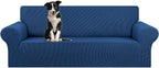 Stretch Oversized Couch Covers for Sofa Slipcover,Classic Blue | 1-Piece Washable Sofa Cover (94"-110") 4-Seater Furniture Protector, Soft Jacquard Non-Slip Elastic Bottom for Dogs & Kids