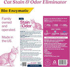 Eco Strong Cat Stain and Odor Remover| Enzyme Urine Odor Neutralizer - Stain Remover for Carpet, Litter Boxes, Bedding, and Laundry [160 Fl Oz Bundle]