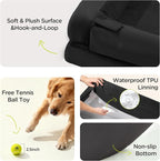 Waterproof Orthopedic Dog Bed for Medium Large Sized Dogs | Memory Foam Pet Bed Sofa with Bolster, Dog Couch with Washable Cover & Non-Slip Bottom, 36x27 Inch, Black