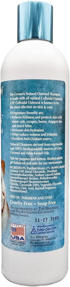 Bio-Groom Oatmeal Dog Shampoo, for Allergies and Itching, 12 fl oz, 2-Pack | Cruelty-Free, Dog Bathing Supplies, Puppy Shampoo for Sensitive Skin, Made in USA, Anti-Itch Products